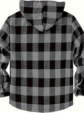 Load image into Gallery viewer, Men’s Heavyweight Plaid Hooded Winter Jacket – 2-Piece Set
