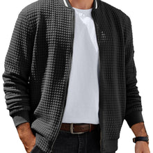Load image into Gallery viewer, ELESOL Waffle Knit Bomber Jacket
