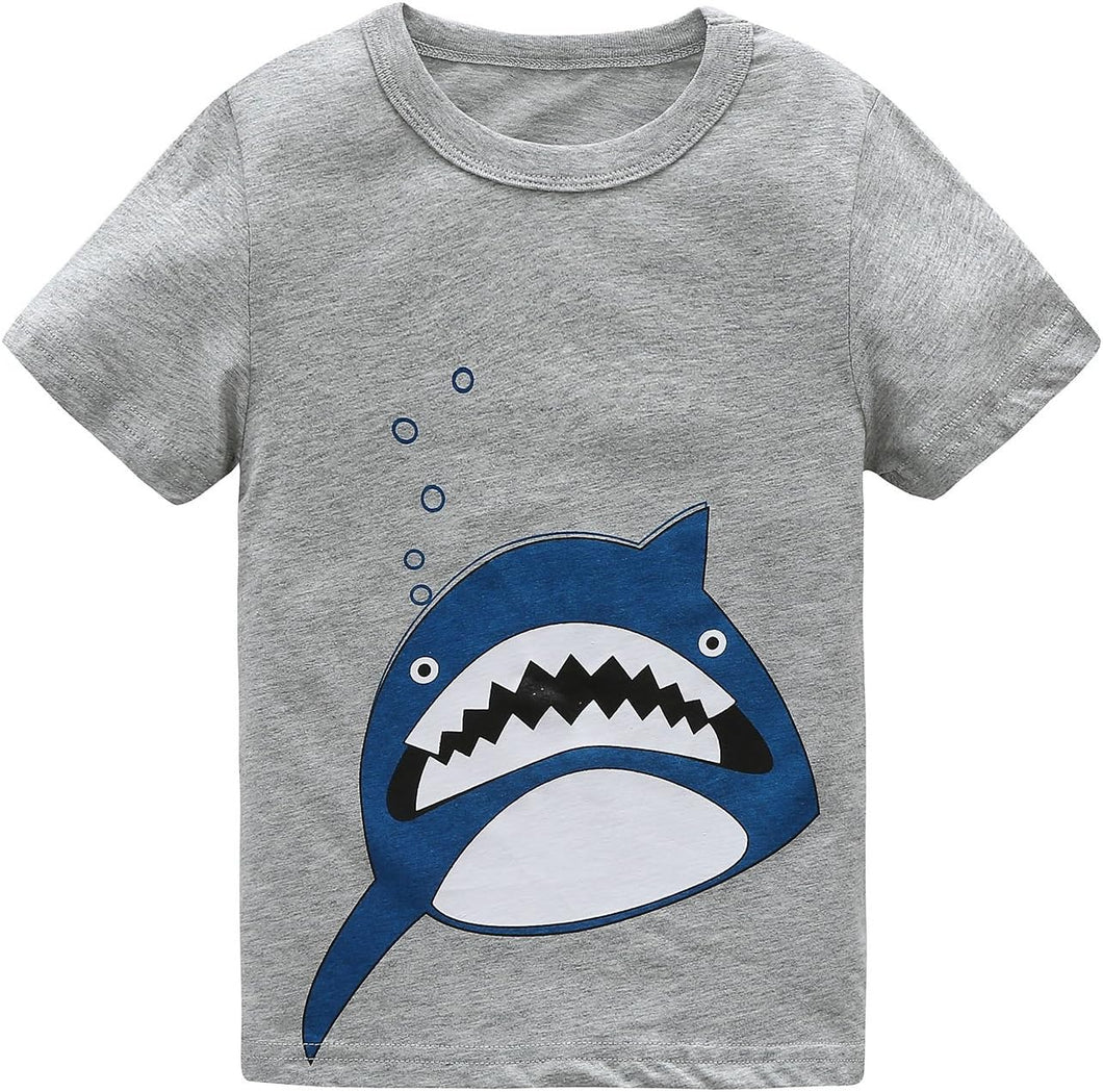 Boys Cotton Short Sleeve T-Shirts Animal Shirts Graphic Tees