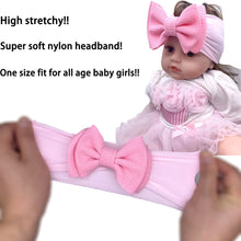 Load image into Gallery viewer, 12Pcs Baby Girl&#39;S Headbands 4.5 Inch Hair Bows Soft Wide Nylon Headbands for Newborn Infant Toddler Photographic Accessorie
