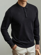Load image into Gallery viewer, Button Lapel Knit Pullover
