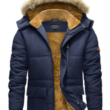 Load image into Gallery viewer, Men’s Heavy-Duty Windproof Winter Parka with Detachable Hood
