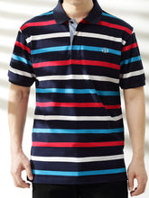 Load image into Gallery viewer, Patchwork Stripe Polo
