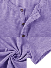 Load image into Gallery viewer, Men Short/Long Sleeve T-Shirt Casual Solid Color Button-Up Henley Shirt V Neck Tee Tops
