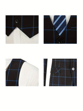 Load image into Gallery viewer, Plaid Double Trio Suit
