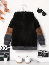 Load image into Gallery viewer, Color-Block Fleece-Lined Winter Hooded Jacket
