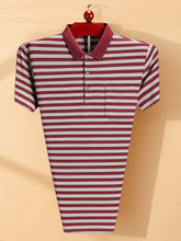 Load image into Gallery viewer, Striped Pocket Polo
