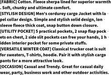 Load image into Gallery viewer, Men's Cotton Cargo Button Lapel Jacket Thermal Lined Casual Fashion Coat With Multi Pockets High-Quality Corduroy Fabric Comfy Lightweight Long Sleeves Jackets For Fall And Winter Daliy Clothing Daliy Trucker Coat For Busines
