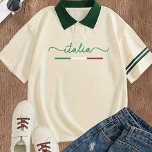 Load image into Gallery viewer, Italia Alpha Polo Top
