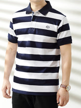 Load image into Gallery viewer, Patchwork Stripe Polo
