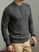 Load image into Gallery viewer, Button Lapel Knit Pullover
