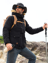 Load image into Gallery viewer, Men’s Heavy-Duty Windproof Winter Parka with Detachable Hood
