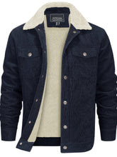Load image into Gallery viewer, Sherpa-Lined Corduroy Winter Jacket
