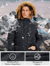 Load image into Gallery viewer, Men’s Heavy-Duty Windproof Winter Parka with Detachable Hood
