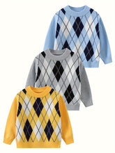 Load image into Gallery viewer, Plaid Trio Knit Pullovers
