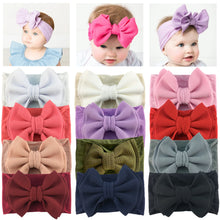 Load image into Gallery viewer, 12Pcs Baby Girl&#39;S Headbands 4.5 Inch Hair Bows Soft Wide Nylon Headbands for Newborn Infant Toddler Photographic Accessorie
