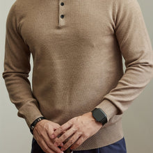 Load image into Gallery viewer, Button Lapel Knit Pullover
