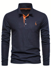 Load image into Gallery viewer, Embroidered Polo Long Sleeve Top
