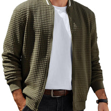 Load image into Gallery viewer, ELESOL Waffle Knit Bomber Jacket
