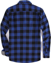 Load image into Gallery viewer, Mens Button down Shirts Regular Fit Long Sleeve Casual Plaid Flannel Shirt
