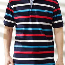 Load image into Gallery viewer, Patchwork Stripe Polo
