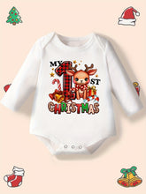 Load image into Gallery viewer, Baby Girl “My 1st Christmas” Winter Romper
