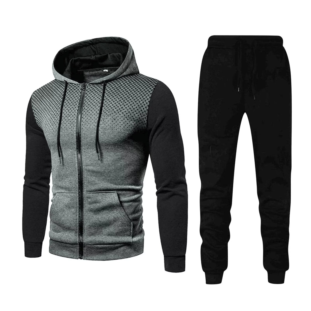 Men'S 2 Piece Sweatsuits Full Zip up Hoodie and Jogger Sweatpant Athletic Set Two Piece Casual Sport Tracksuit