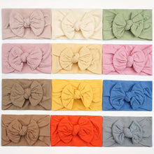 Load image into Gallery viewer, 12 Colors Super Stretchy Soft Knot Baby Girl Headbands with Hair Bows Head Wrap for Newborn Baby Girls Infant Toddlers Kids
