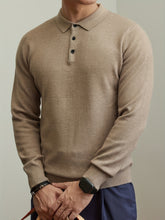 Load image into Gallery viewer, Button Lapel Knit Pullover
