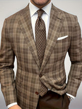 Load image into Gallery viewer, Brown Checkered Evening Suit
