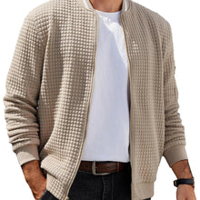 Load image into Gallery viewer, ELESOL Waffle Knit Bomber Jacket
