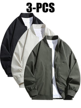 Load image into Gallery viewer, 3pcs Set of Men'S Jackets, New Spring and Autumn Thin Collar Jacket for Youth, Versatile Outerwear for Young People in Early Spring
