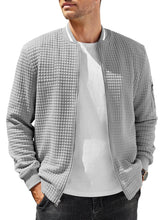 Load image into Gallery viewer, ELESOL Waffle Knit Bomber Jacket
