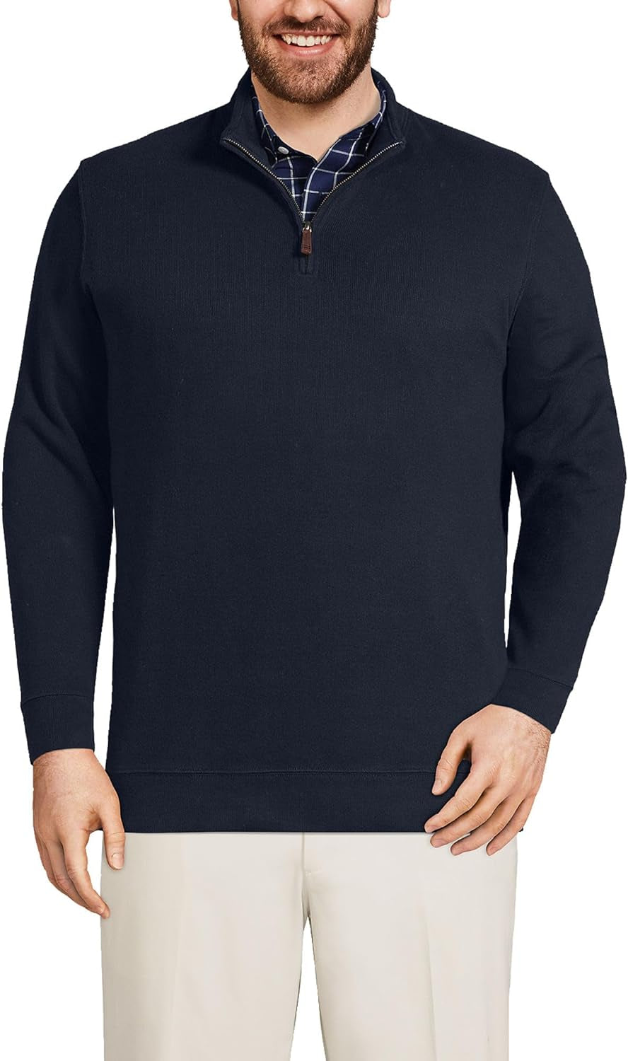 Men'S Bedford Rib Quarter Zip Sweater