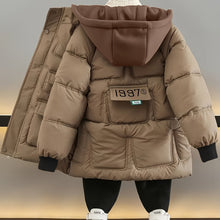 Load image into Gallery viewer, Boys’ 1997 Vintage Fleece-Lined Hooded Winter Coat
