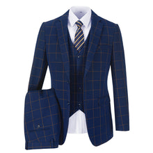 Load image into Gallery viewer, Plaid Double Trio Suit
