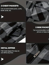 Load image into Gallery viewer, Men’s Heavyweight Plaid Hooded Winter Jacket – 2-Piece Set
