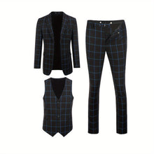 Load image into Gallery viewer, Plaid Double Trio Suit
