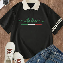 Load image into Gallery viewer, Italia Alpha Polo Top
