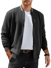 Load image into Gallery viewer, ELESOL Waffle Knit Bomber Jacket
