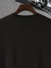 Load image into Gallery viewer, Men’s Geometric Appliqué Crew-Neck T-Shirt
