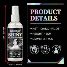 Load image into Gallery viewer, Festival Glitter Spray 100ml Silver Sparkle Body Paint for Weddings, NYE, Costume Party, Stage Performance, SFX Makeup - Washabl
