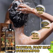Load image into Gallery viewer, Unisex 9‑in‑1 Dark Brown Hair Care Shampoo Herbal Formula Nourish Scalp Long‑Lasting Hair Shine Daily Gentle Hair Cleanser
