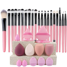 Load image into Gallery viewer, Makeup Brushes Set Premium Synthetic Kabuki Foundation Concealers Powder Blush Blending Face Eye Shadows Brush Set

