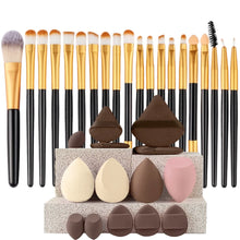 Load image into Gallery viewer, Makeup Brushes Set Premium Synthetic Kabuki Foundation Concealers Powder Blush Blending Face Eye Shadows Brush Set
