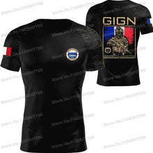 Load image into Gallery viewer, 2023 French National Gendarmerie Intervention Group T Shirt France GIGN Outdoor technical Shirts fitness Clothing Training Tops
