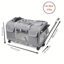Load image into Gallery viewer, Extra Large Portable Pet Trolley Case, Detachable Dog Trolley Case, Large Foldable Pet Bag Cat Travel Carrier Bag
