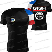 Load image into Gallery viewer, 2023 French National Gendarmerie Intervention Group T Shirt France GIGN Outdoor technical Shirts fitness Clothing Training Tops

