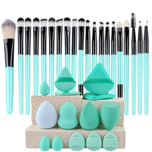 Load image into Gallery viewer, Makeup Brushes Set Premium Synthetic Kabuki Foundation Concealers Powder Blush Blending Face Eye Shadows Brush Set
