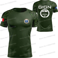 Load image into Gallery viewer, 2023 French National Gendarmerie Intervention Group T Shirt France GIGN Outdoor technical Shirts fitness Clothing Training Tops
